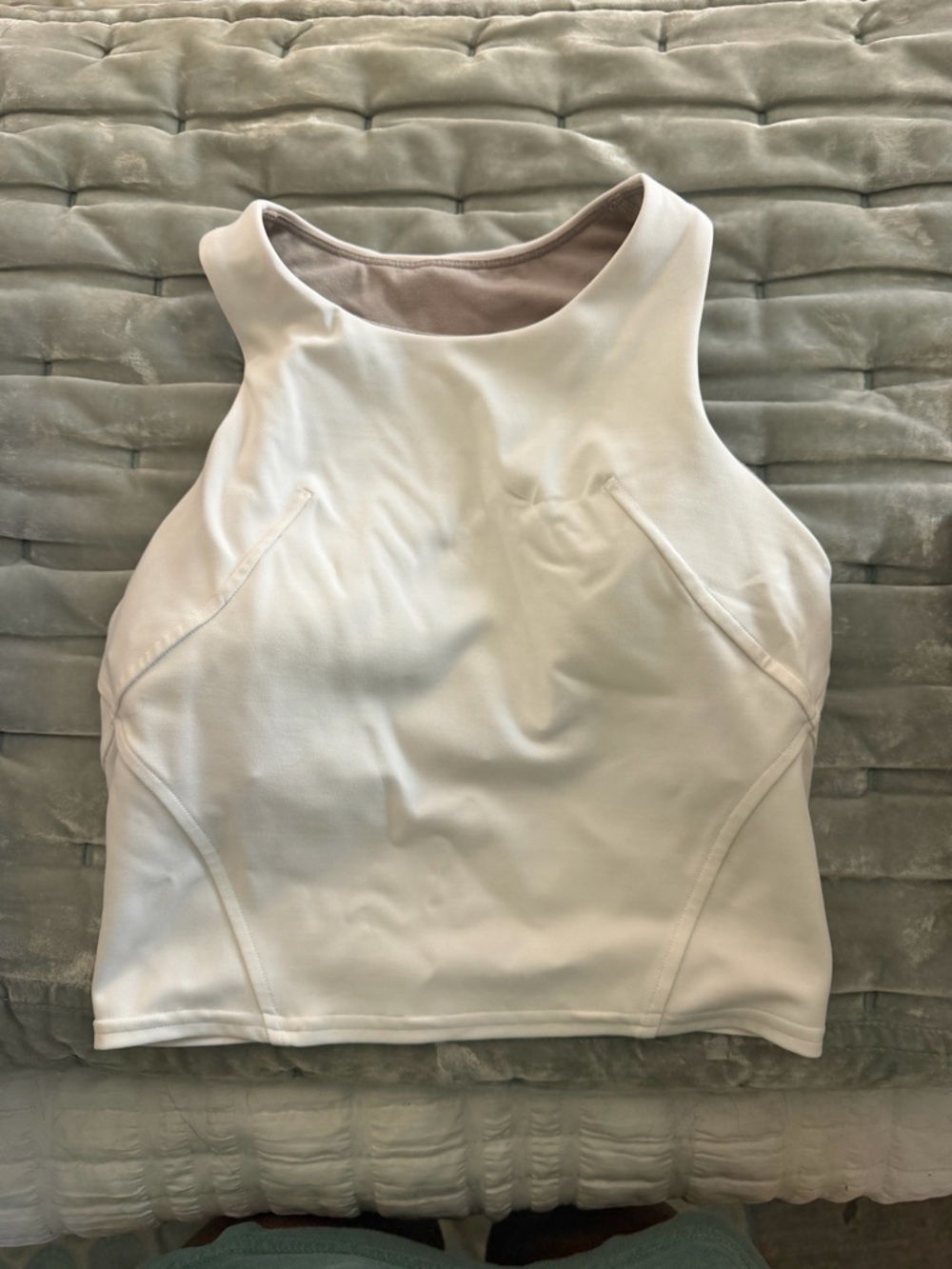 Lululemon High Neck Tank Size 4 White Pads Included